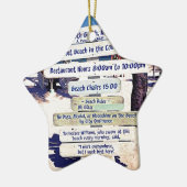 belangrijk strand van west florida keramisch ornament (Links)