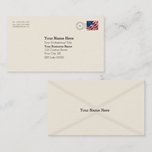 Belangrijk Visitekaartje e-mailenvelop (Voorkant / Achterkant)