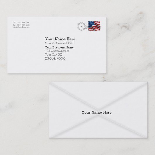 Belangrijk Visitekaartje e-mailenvelop (Voorkant / Achterkant)