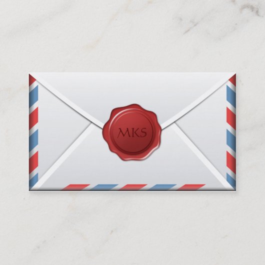 Belangrijk Visitekaartje voor Air Mail Envelope (Achterkant)
