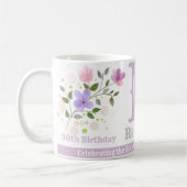 Belangrijk vogeldagnaam en -Initiaal - Floral desi Koffiemok (Links)