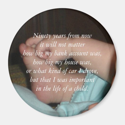 Belangrijk voor de kindermagneet magneet (Voorkant)