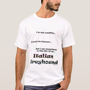 Belangrijk voor mijn Italiaanse windhond T-shirt