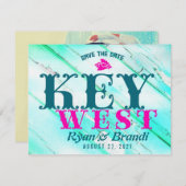 BELANGRIJK WEST-hout Bespaar de datum Save The Date (Voorkant / Achterkant)