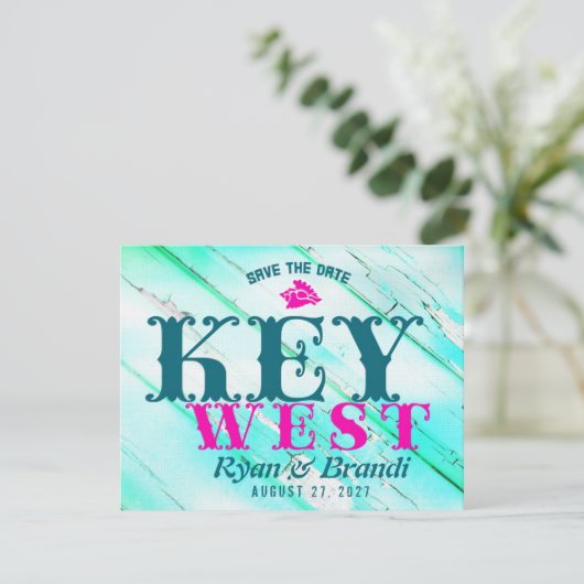 BELANGRIJK WEST-hout Bespaar de datum Save The Date (Staand voorkant)