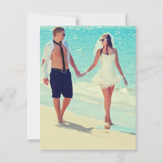 BELANGRIJK WEST-hout Bespaar de datum Save The Date (Achterkant)