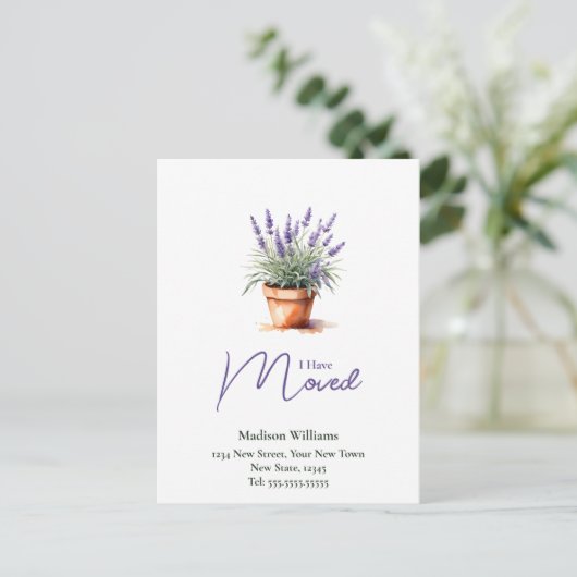 Belangrijke adreswijziging | Verplaatsingsaankondi Briefkaart (Staand voorkant)