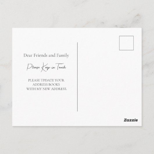 Belangrijke adreswijziging | Verplaatsingsaankondi Briefkaart (Achterkant)