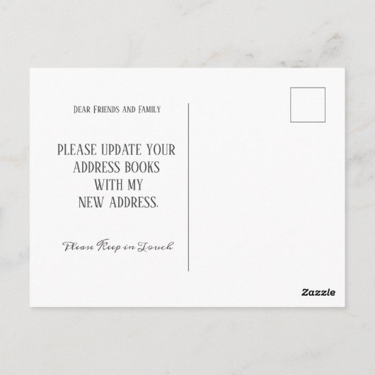 Belangrijke adreswijziging | Verplaatsingsaankondi Briefkaart (Achterkant)