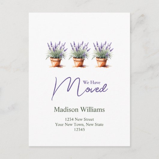 Belangrijke adreswijziging | Verplaatsingsaankondi Briefkaart (Voorkant)