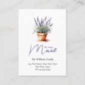 Belangrijke adreswijziging | Verplaatsingsaankondi Visitekaartje (Voorkant)