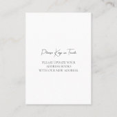 Belangrijke adreswijziging | Verplaatsingsaankondi Visitekaartje (Achterkant)
