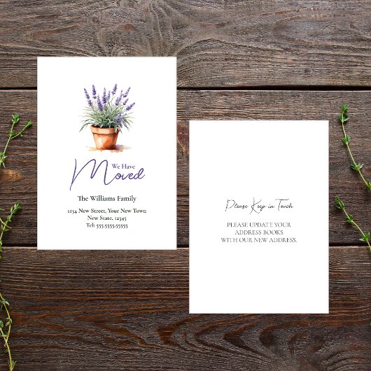 Belangrijke adreswijziging | Verplaatsingsaankondi Visitekaartje