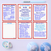 Belangrijke belastingdata 2014 / Helplines Pamphle Flyer (Enkel)