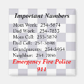 Belangrijke cijfers magneet (Voorkant)