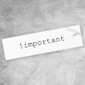 Belangrijke CSS-verklaring Bumpersticker