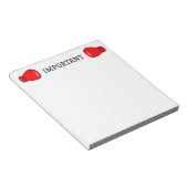 Belangrijke dingen notitieblok met rode bokshandsc (Schuin)