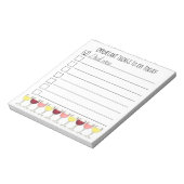 Belangrijke dingen om de controlelijst van het gla notitieblok (Linkerzijde)