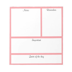 Belangrijke dingen onthouden - Notitieblok