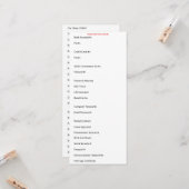 Belangrijke documenten Kaart (Voorkant / Achterkant in situ)