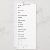 Belangrijke documenten Kaart (Voorkant)