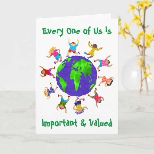 Belangrijke en gewaardeerde kinderen kaart (Gele Bloem)