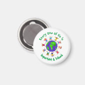 Belangrijke en gewaardeerde kinderen magneet (Voorkant / Achterkant)