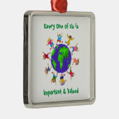 Belangrijke en gewaardeerde kinderen metalen ornament (Rechts)