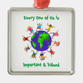 Belangrijke en gewaardeerde kinderen metalen ornament