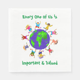 Belangrijke en gewaardeerde kinderen servet