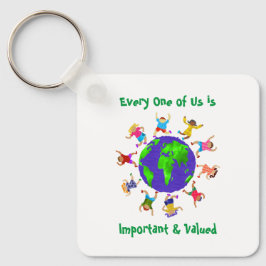 Belangrijke en gewaardeerde kinderen sleutelhanger