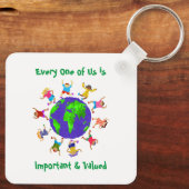 Belangrijke en gewaardeerde kinderen sleutelhanger (Achterkant)