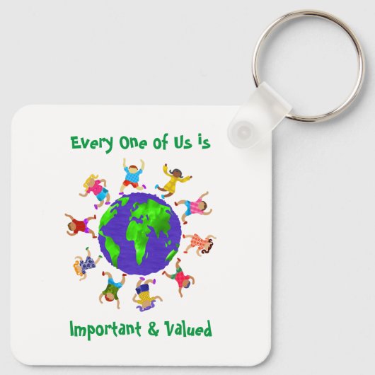 Belangrijke en gewaardeerde kinderen sleutelhanger (Achterkant)