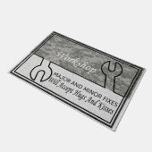 Belangrijke en kleine werkshop deurmat (Schuin)