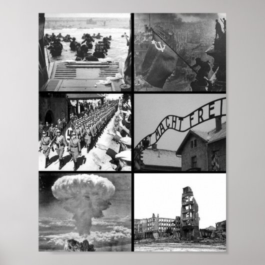 Belangrijke evenementen van het WWII Poster (Voorkant)