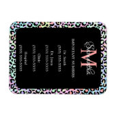 Belangrijke getallen voor de meisjesregenboogluipa magneet (Horizontaal)