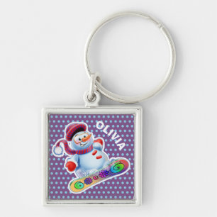 Belangrijke kerstsnowman-personages uit Ring. Sleutelhanger