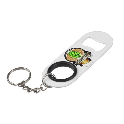 Belangrijke kettingbotopening mini flessenopener (Voorkant Gekanteld)