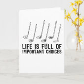 Belangrijke keuzes Funny Golfing Fan Kaart (Gele Bloem)