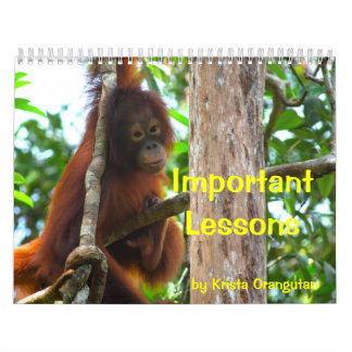 Belangrijke lessen van Krista Orangutan Calendar Kalender