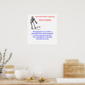 Belangrijke mededeling over VOEDSELALLERGIEËN Poster (Keuken)