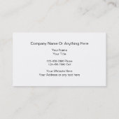 Belangrijke persoonlijke Visitekaartjes (Achterkant)