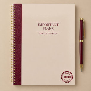 Belangrijke plannen gepersonaliseerde planner