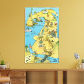 Belangrijke punten voor de cartoon van kabeljauw canvas afdruk (Insitu (Woonkamer))