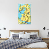 Belangrijke punten voor de cartoon van kabeljauw canvas afdruk (Insitu (Slaapkamer))