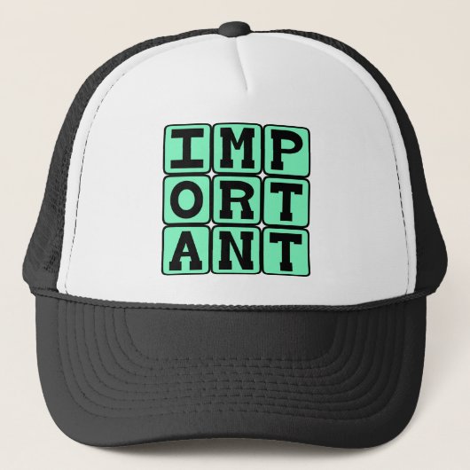 Belangrijke, speciale persoon trucker pet (Voorkant)
