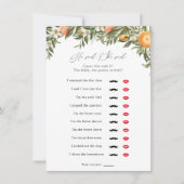 Belangrijkste citrusvruchten Hij zei: "Shower Game Kaart (Voorkant)