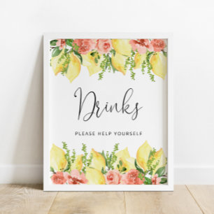 Belangrijkste Drink citroengebarentaal Poster
