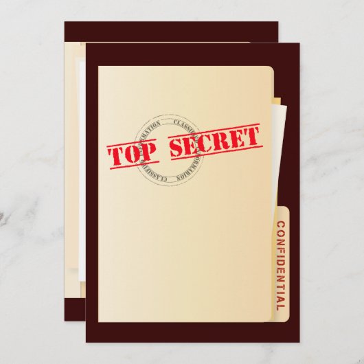 Belangrijkste geheime uitnodiging voor speciale fe (Voorkant / Achterkant)