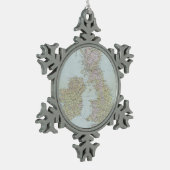 Belangrijkste hoogwegen op de Britse eilanden Tin Sneeuwvlok Ornament (Links)